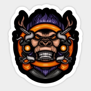 Gorilla Head Sticker